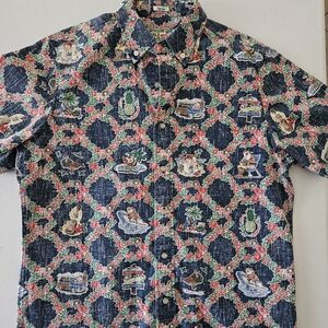 Reyn Spooner Men's Hawaiian Christmas Short Sleeve Shirt